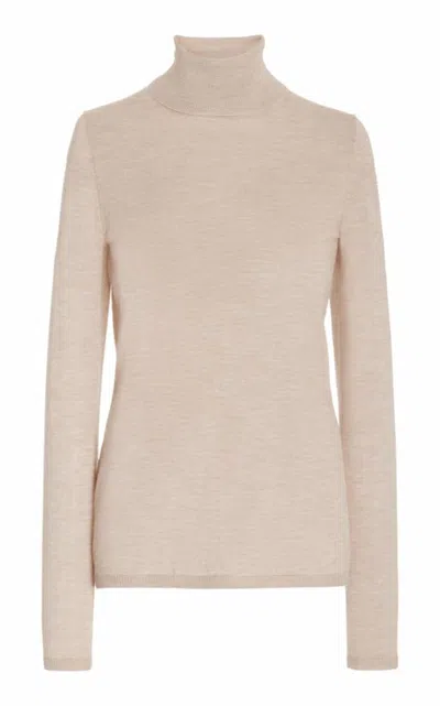 Gabriela Hearst May Knit Turtleneck In Oatmeal Cashmere Wool In Oatmeal
