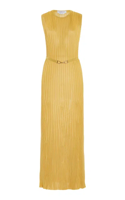 Shop Gabriela Hearst Meier Dress In Silk In Gold