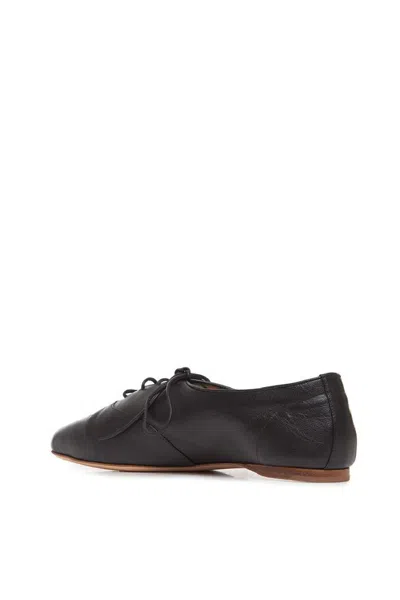 Shop Gabriela Hearst Maya Flat Shoe In Black Leather