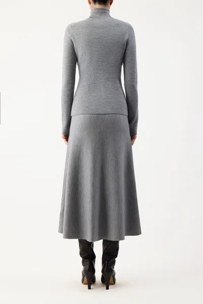 Shop Gabriela Hearst May Knit Turtleneck In Heather Grey Merino Wool Cashmere