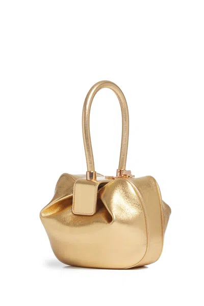 Shop Gabriela Hearst Metallic Nina Bag In Gold Nappa Leather