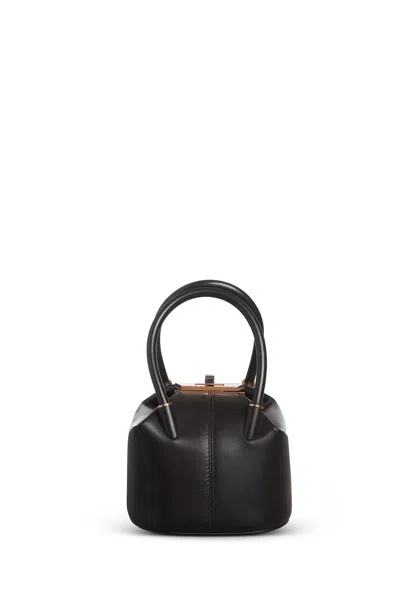 Shop Gabriela Hearst Mini Baez Bag In Black Nappa Leather