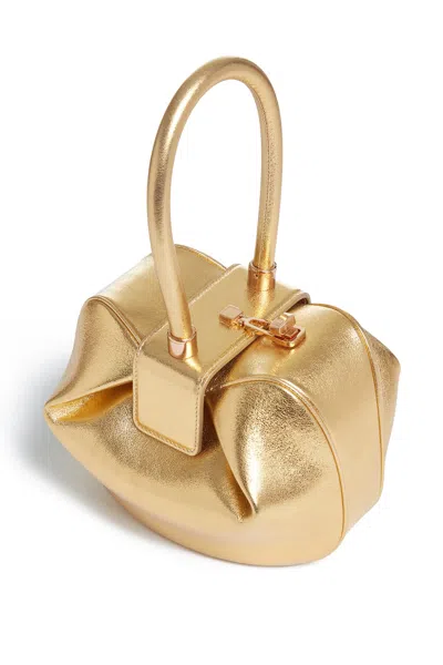 Gabriela Hearst Metallic Nina Bag In Gold Nappa Leather In Gold