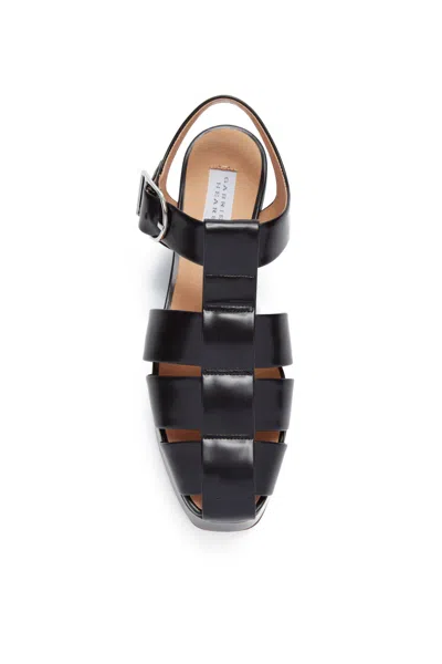 Shop Gabriela Hearst Mila Plateau Sandal In Black Leather