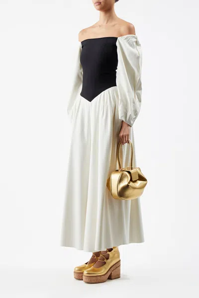 Shop Gabriela Hearst Metallic Nina Bag In Gold Nappa Leather