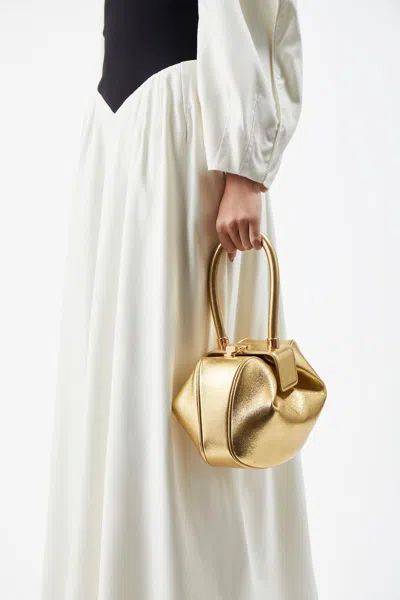 Gabriela Hearst Metallic Nina Bag In Gold Nappa Leather In Gold