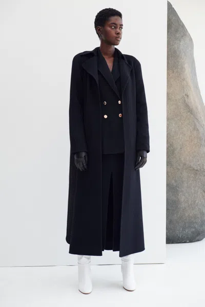 Gabriela Hearst Morelos Skirt In Black Double-face Recycled Cashmere In Black