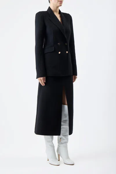 Gabriela Hearst Morelos Skirt In Black Double-face Recycled Cashmere In Black
