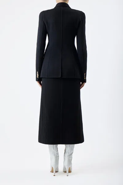 Gabriela Hearst Morelos Skirt In Black Double-face Recycled Cashmere In Black
