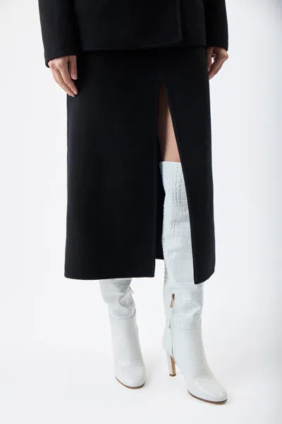 Shop Gabriela Hearst Morelos Skirt In Black Double-face Recycled Cashmere