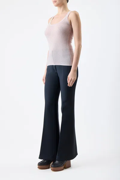 Shop Gabriela Hearst Nevin Pointelle Knit Tank Top In Blush Cashmere Silk