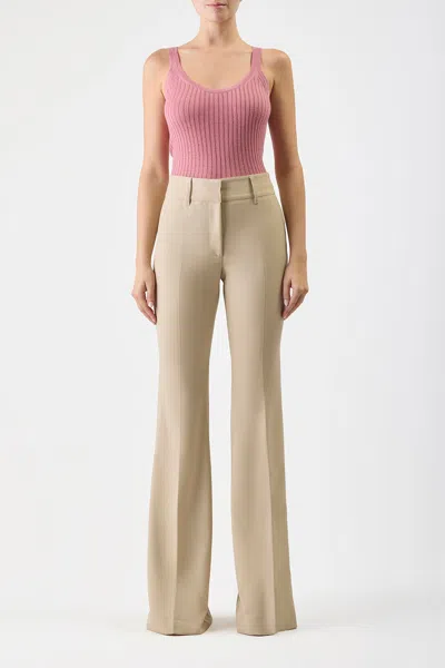 Shop Gabriela Hearst Nevin Pointelle Knit Tank Top In Rose Quartz Cashmere Silk