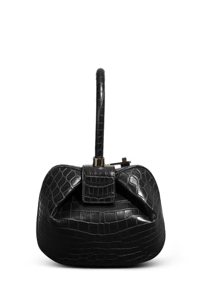Shop Gabriela Hearst Nina Bag In Black Crocodile Leather