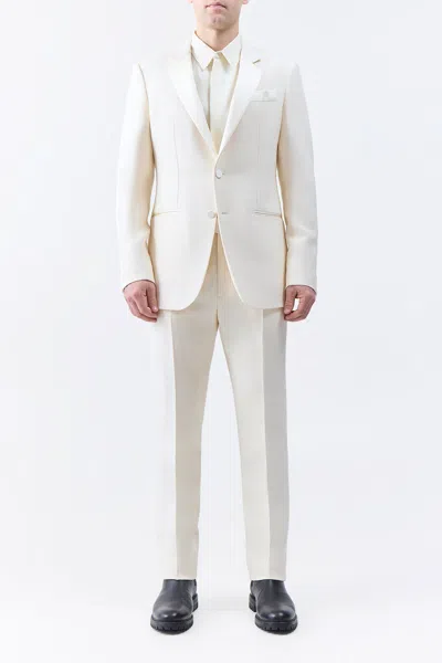 Gabriela Hearst Nicolson Jacket In Ivory Silk Wool Cady In Ivory