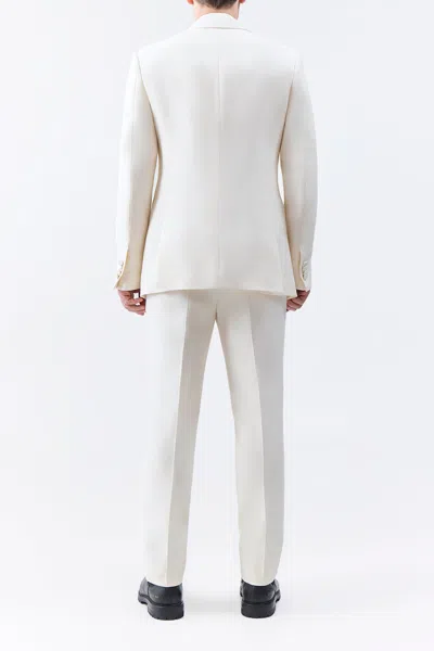 Gabriela Hearst Nicolson Jacket In Ivory Silk Wool Cady In Ivory