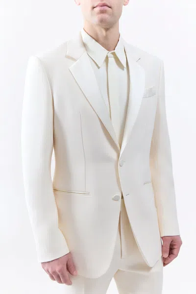 Gabriela Hearst Nicolson Jacket In Ivory Silk Wool Cady In Ivory