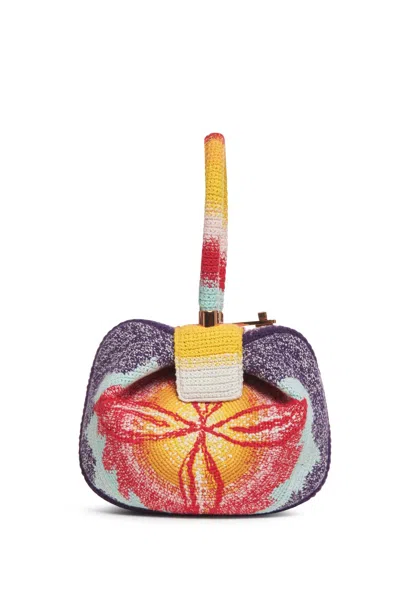 Gabriela Hearst Nina Bag In Blue, Red & Orange Crochet In Blue/red/orange