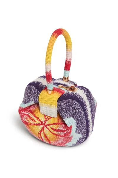 Gabriela Hearst Nina Bag In Blue, Red & Orange Crochet In Blue/red/orange
