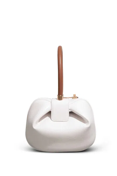 Gabriela Hearst Nina Bag In Ivory & Cognac Nappa Leather In Ivory/cognac