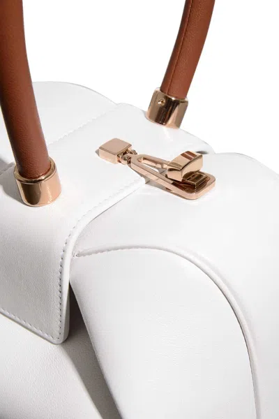 Gabriela Hearst Nina Bag In Ivory & Cognac Nappa Leather In Ivory/cognac