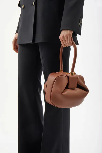 Gabriela Hearst Nina Bag In Cognac Crocodile Leather In Cognac