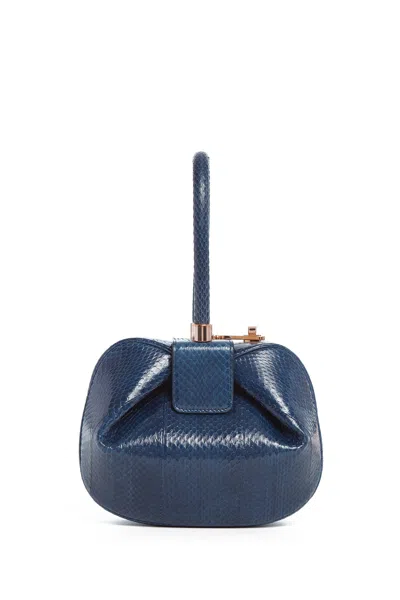 Gabriela Hearst Nina Bag In Navy Snakeskin In Navy