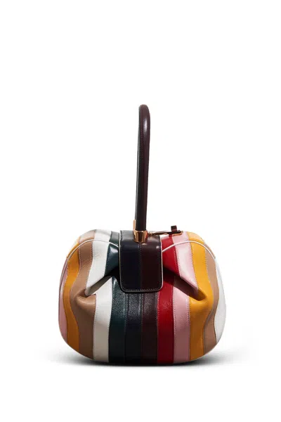 Gabriela Hearst Nina Bag In Multicolor Stripes Nappa Leather In Multi