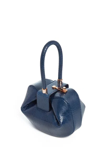 Gabriela Hearst Nina Bag In Navy Snakeskin In Navy