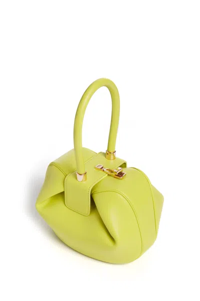 Gabriela Hearst Nina Bag In Lime Adamite Nappa Leather In Lime Adamite