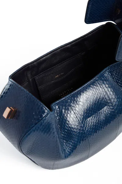 Gabriela Hearst Nina Bag In Navy Snakeskin In Navy
