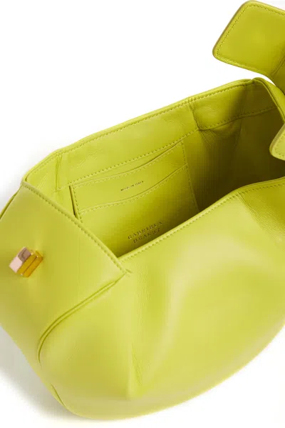 Gabriela Hearst Nina Bag In Lime Adamite Nappa Leather In Lime Adamite