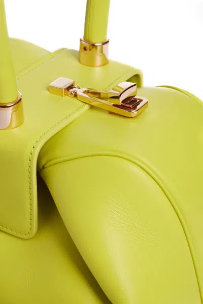 Shop Gabriela Hearst Nina Bag In Lime Adamite Nappa Leather