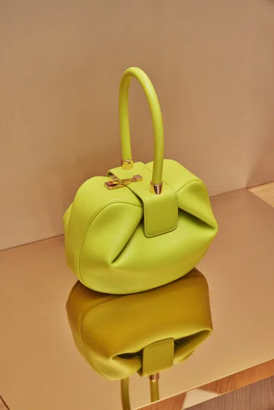 Gabriela Hearst Nina Bag In Lime Adamite Nappa Leather In Lime Adamite