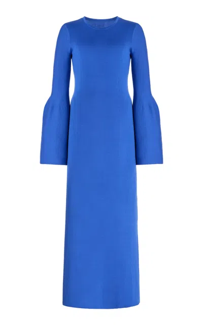 Gabriela Hearst Palanco Knit Dress In Sapphire Cashmere Merino Wool In Sapphire