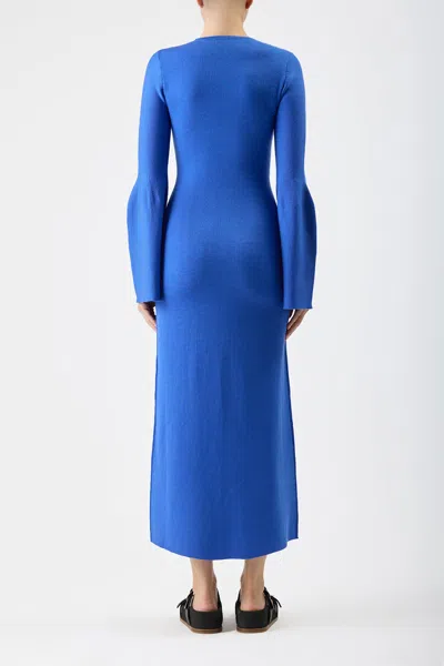 Gabriela Hearst Palanco Knit Dress In Sapphire Cashmere Merino Wool In Sapphire