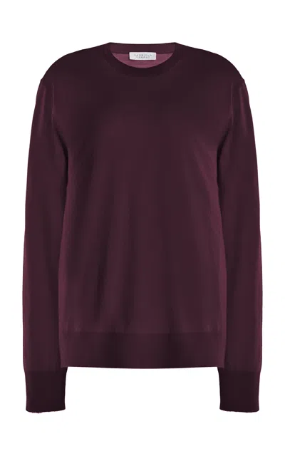 Gabriela Hearst Palco Knit Crewneck In Deep Bordeaux Merino Wool In Deep Bordeaux