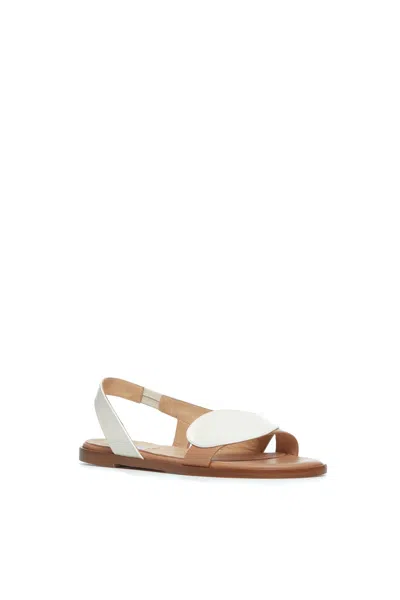 Gabriela Hearst Pippa Flat Sandal In Ivory & Nude Nappa Leather In Ivory/nude