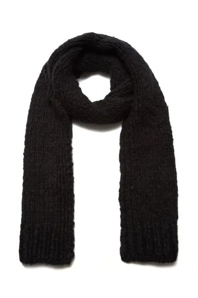 Gabriela Hearst Pyke Knit Scarf In Black Welfat Cashmere In Black