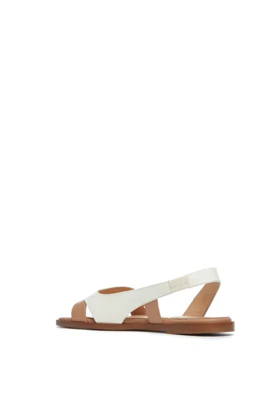 Gabriela Hearst Pippa Flat Sandal In Ivory & Nude Nappa Leather In Ivory/nude