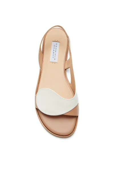Gabriela Hearst Pippa Flat Sandal In Ivory & Nude Nappa Leather In Ivory/nude