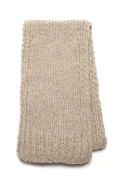 GABRIELA HEARST PYKE KNIT SCARF IN OATMEAL WELFAT CASHMERE 