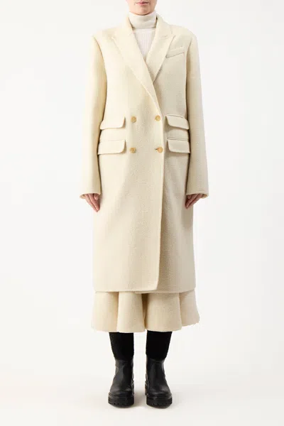 Shop Gabriela Hearst Reed Coat In Recycled Cashmere Felt In Ivory
