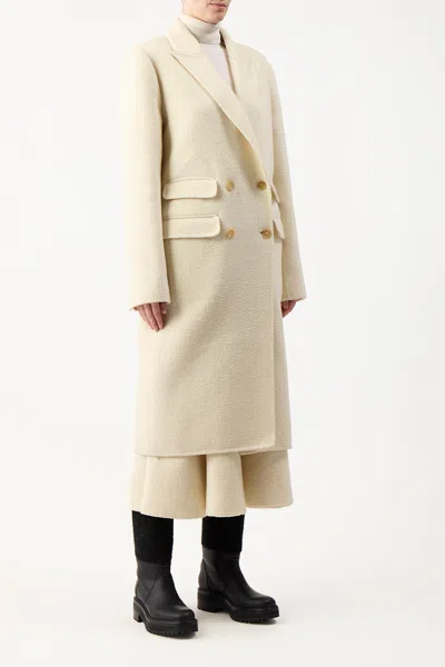 Shop Gabriela Hearst Reed Coat In Recycled Cashmere Felt In Ivory