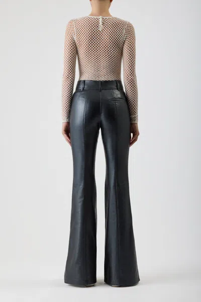 Shop Gabriela Hearst Rhein Pant In Black Metallic Leather