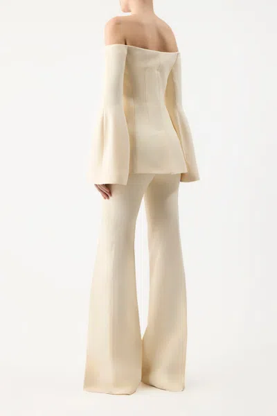 Shop Gabriela Hearst Rhein Pant In Ivory Silk Wool