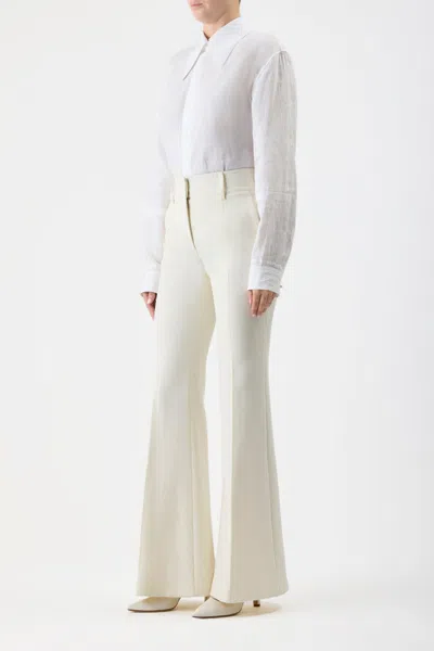 Shop Gabriela Hearst Rhein Pant In Ivory Sportswear Wool