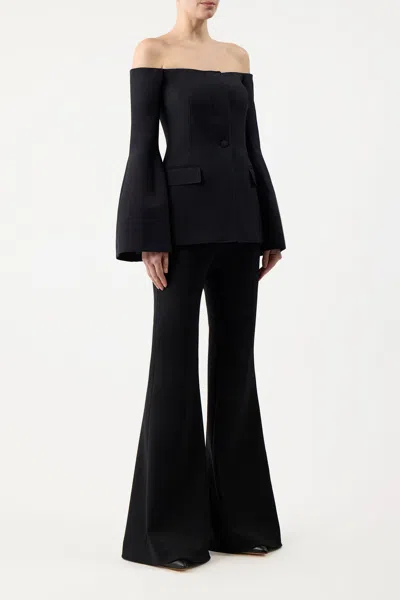 Shop Gabriela Hearst Rhein Pant In Silk Wool In Black