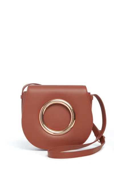 Shop Gabriela Hearst Ring Crossbody Bag In Cognac Leather