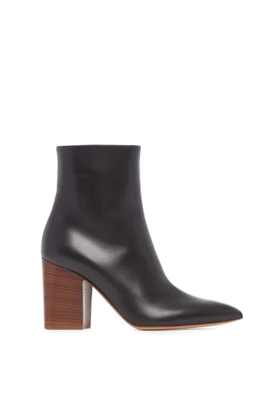 Shop Gabriela Hearst Rio Heeled Boot In Black Leather