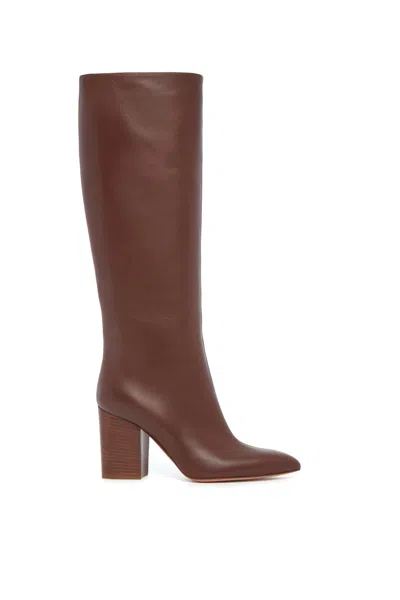 Shop Gabriela Hearst Sascha Knee High Boot In Cognac Leather